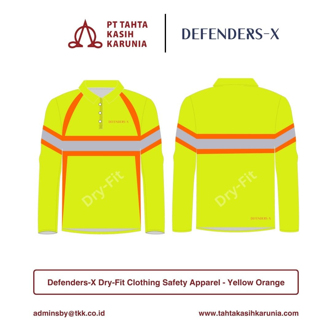 Defenders-X Dry-Fit Clothing Safety Apparel - Yellow Orange