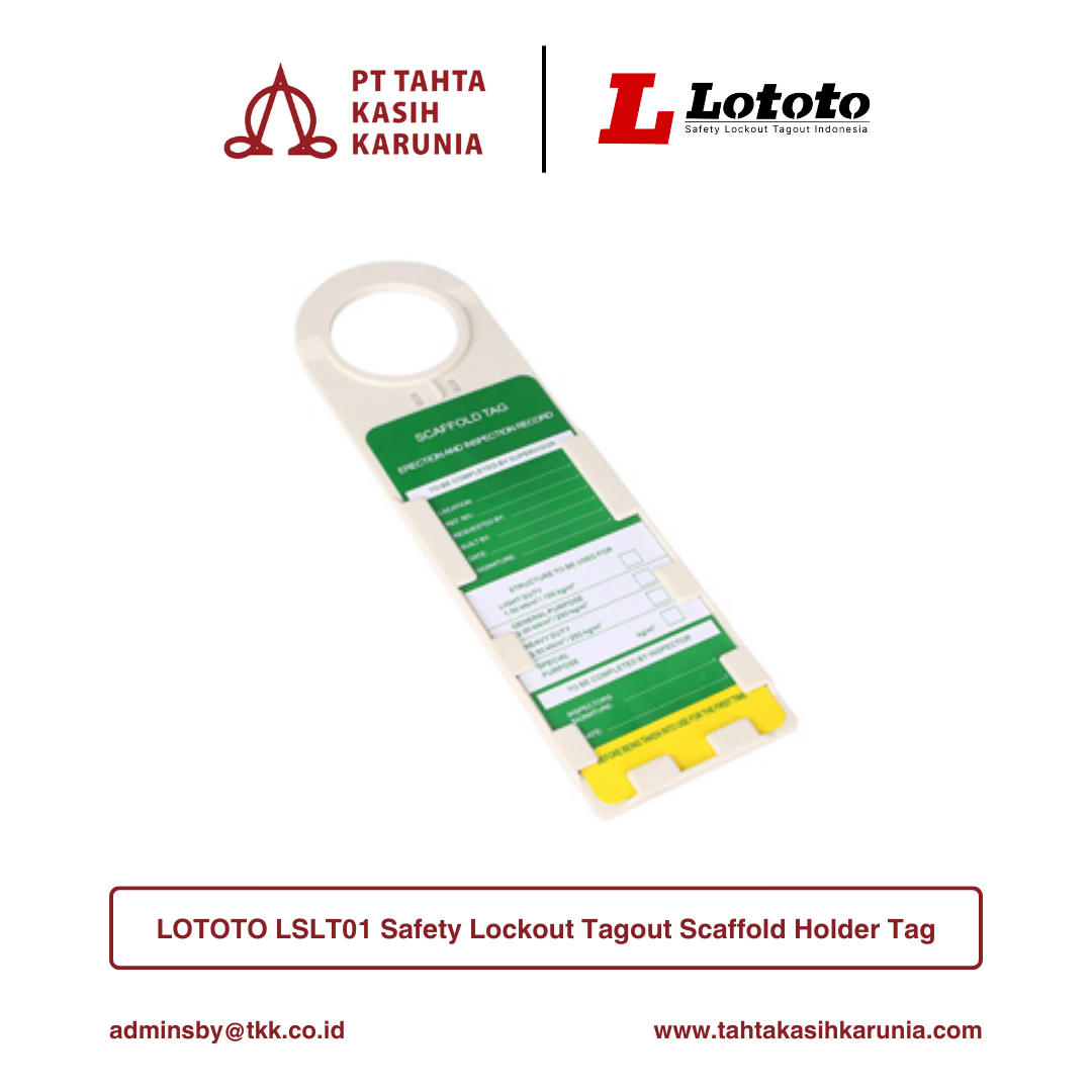 LOTOTO LSLT01 Safety Lockout Tagout Scaffold Holder Tag