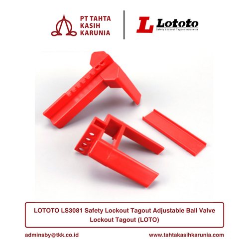 LOTOTO LS3081 Safety Lockout Tagout Adjustable Ball Valve Lockout ...