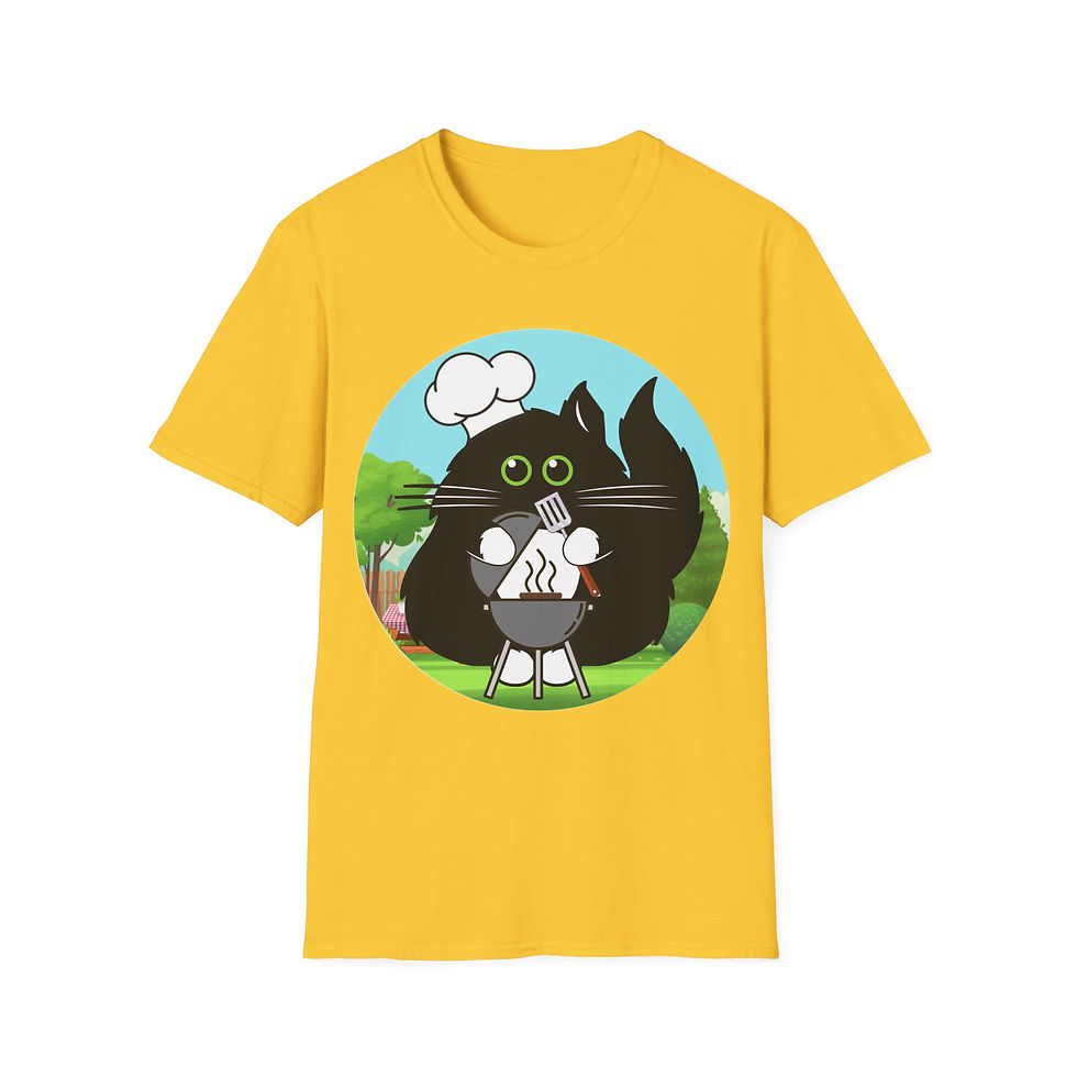 Thumbnail: Big Moo's Cat-Dad Unisex Softstyle T-Shirt