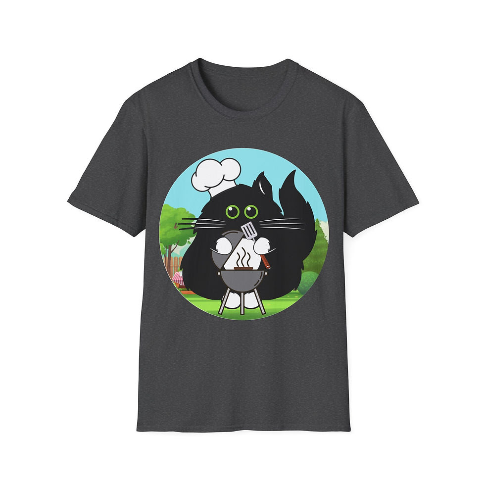 Thumbnail: Big Moo's Cat-Dad Unisex Softstyle T-Shirt