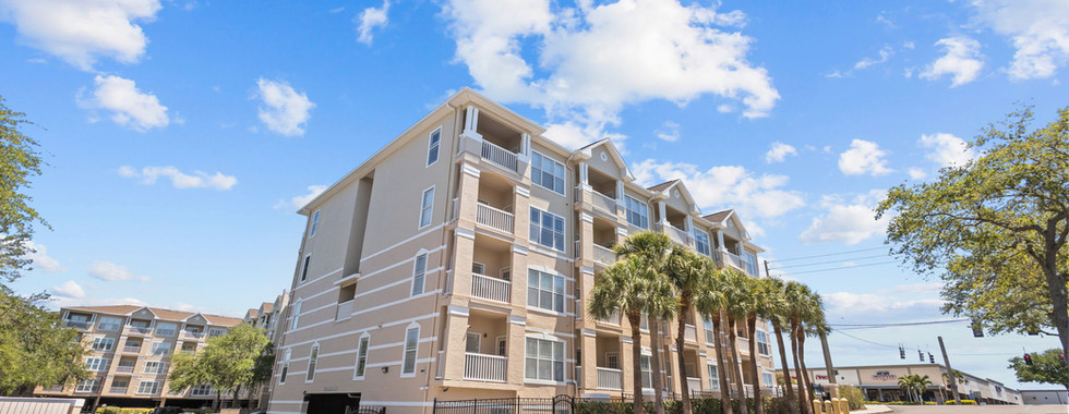 Front side view of the condo building