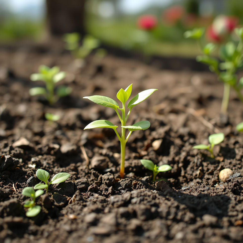 A garden growing—symbolic of original design.
