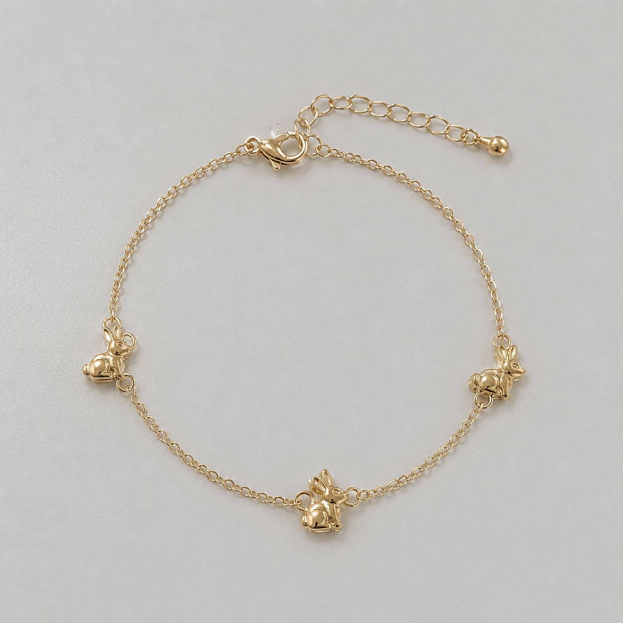 PULSEIRA FL OURO 18K INFANTIL COELHOS