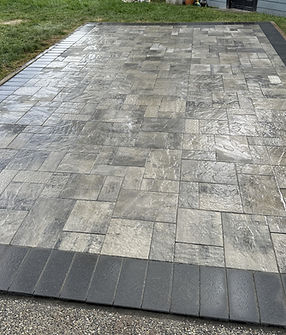 paving stones pavers bricks paver patio grey bricks with border