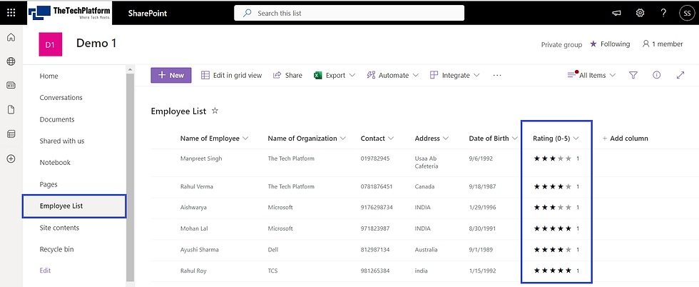 Rating Settings for Document Library in SharePoint