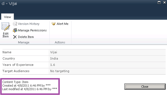 Programmatically mask the created by and modified by in the SharePoint ...