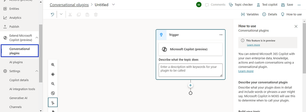 Conversational Plugins in Microsoft Copilot Studio