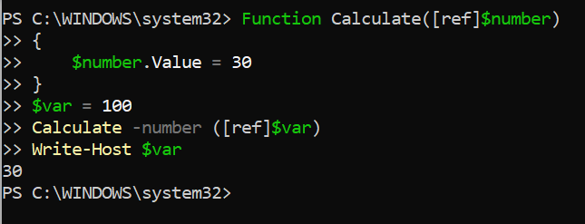 PowerShell Reference Variable