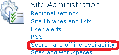 Search and offline Availability in SharePoint 2010