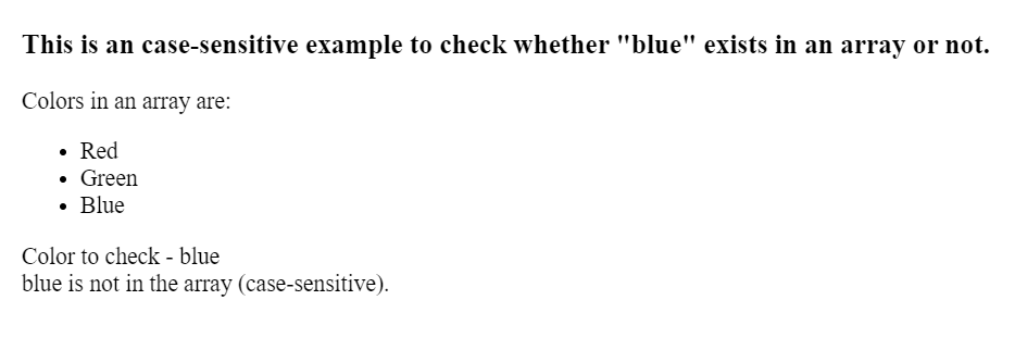 PHP in_array function - Case sensitive exmple