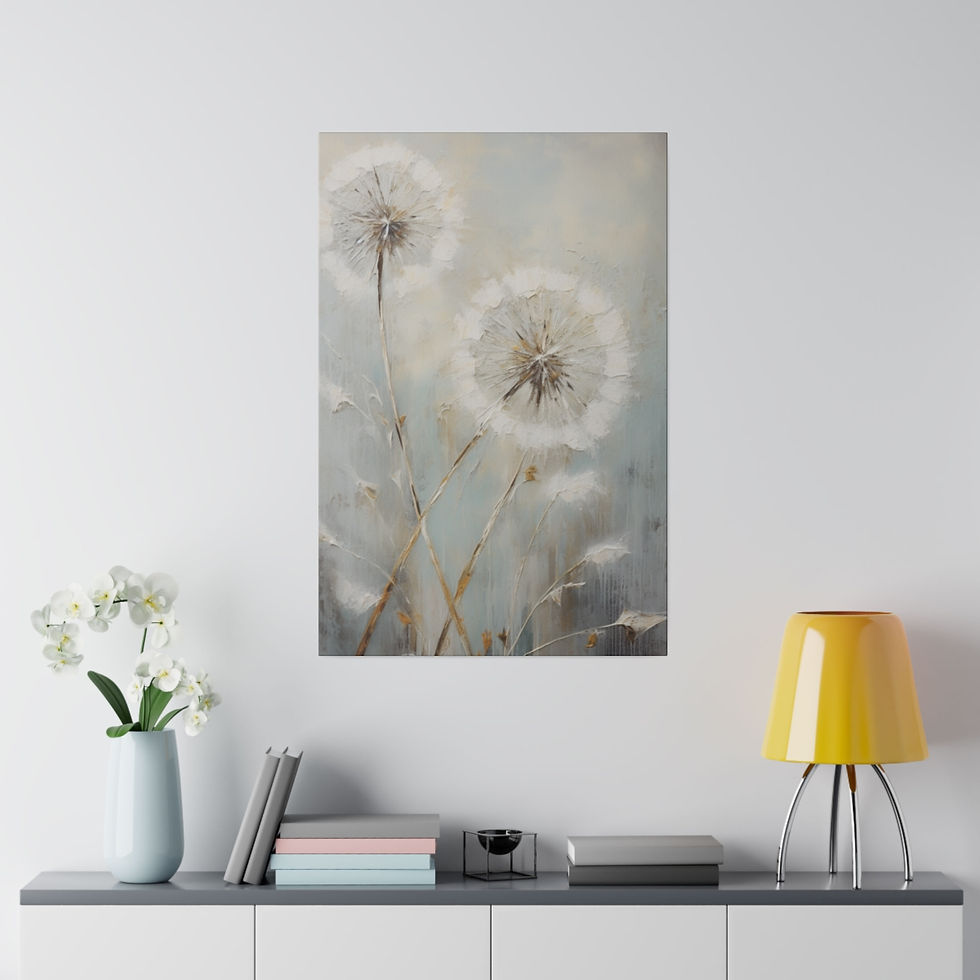 Thumbnail: Dandelions Oil Painting Matte Canvas, Stretched, 0.75"