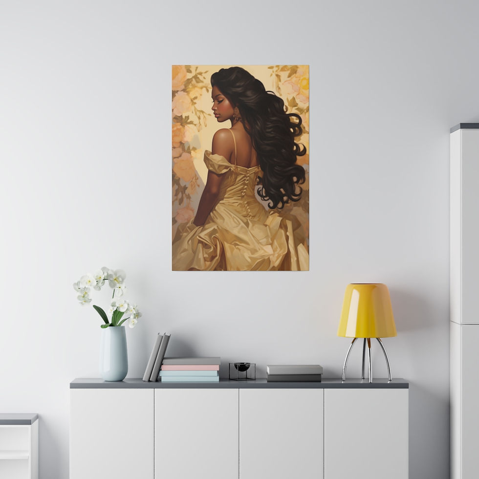 Thumbnail: Golden Brown Matte Canvas, Stretched, 0.75"