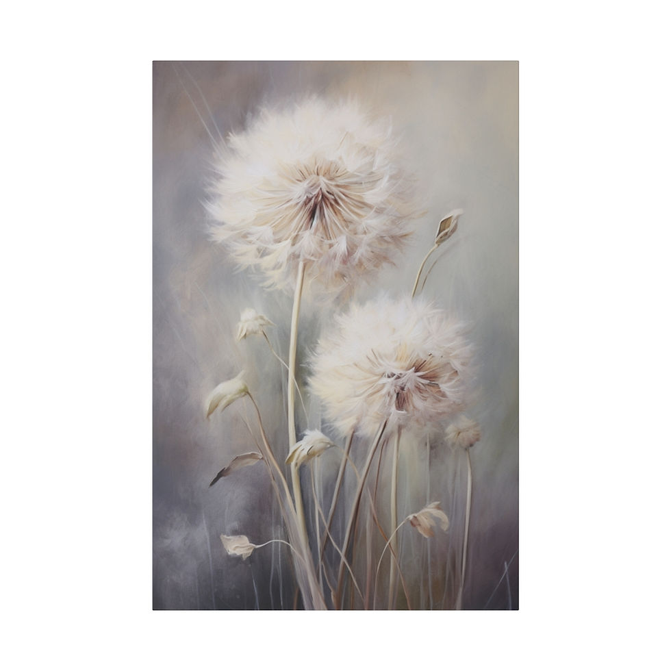 Thumbnail: White Flowers Matte Canvas, Stretched, 0.75"