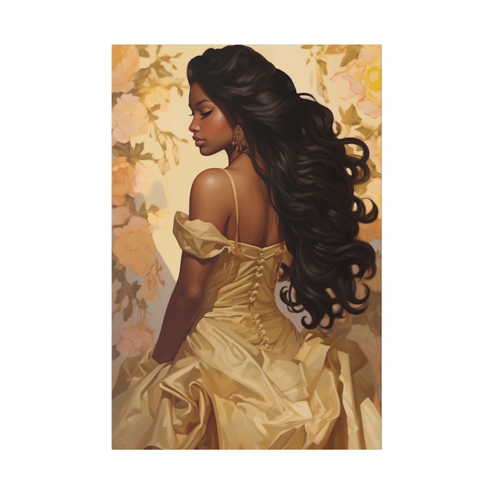 Thumbnail: Golden Brown Matte Canvas, Stretched, 0.75"