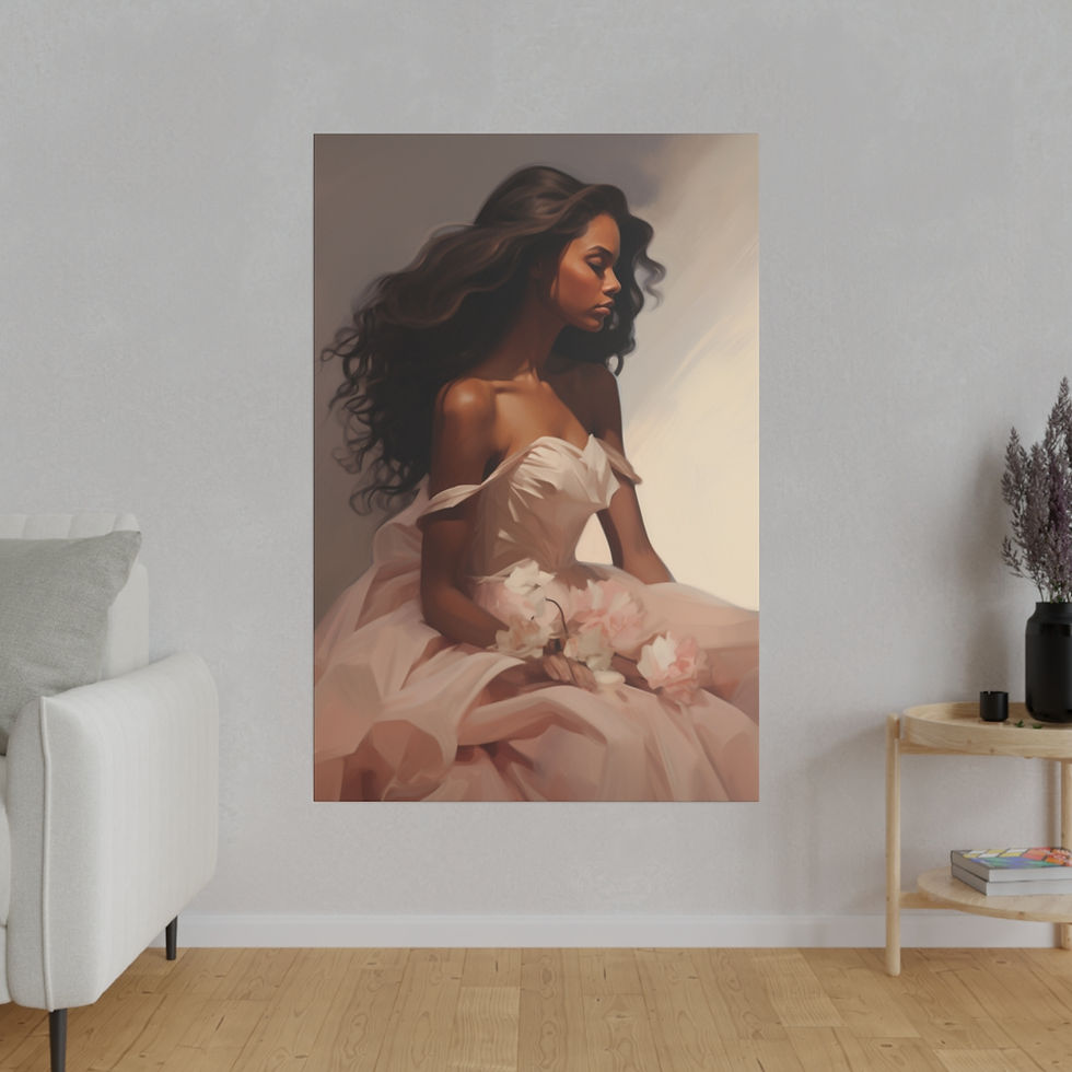 Thumbnail: Charming Black Woman Matte Canvas, Stretched, 0.75"