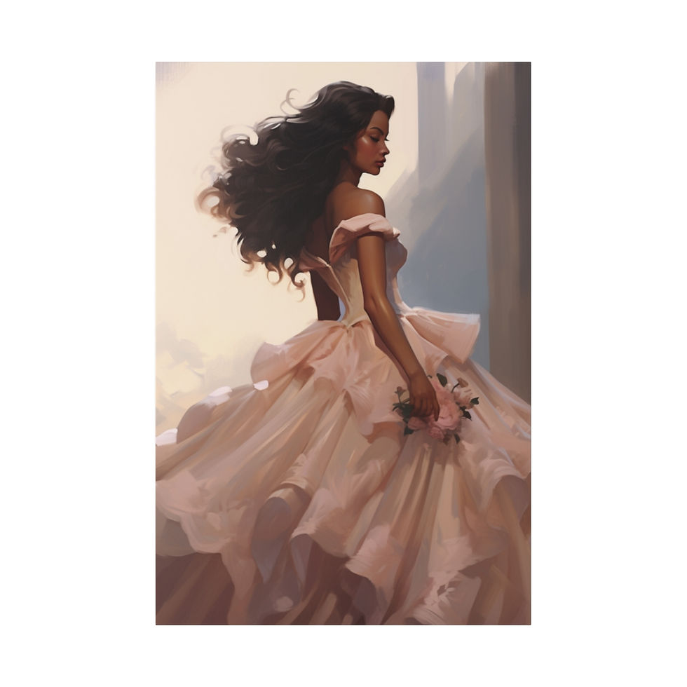 Thumbnail: Sultry Brown Woman Matte Canvas, Stretched, 0.75"