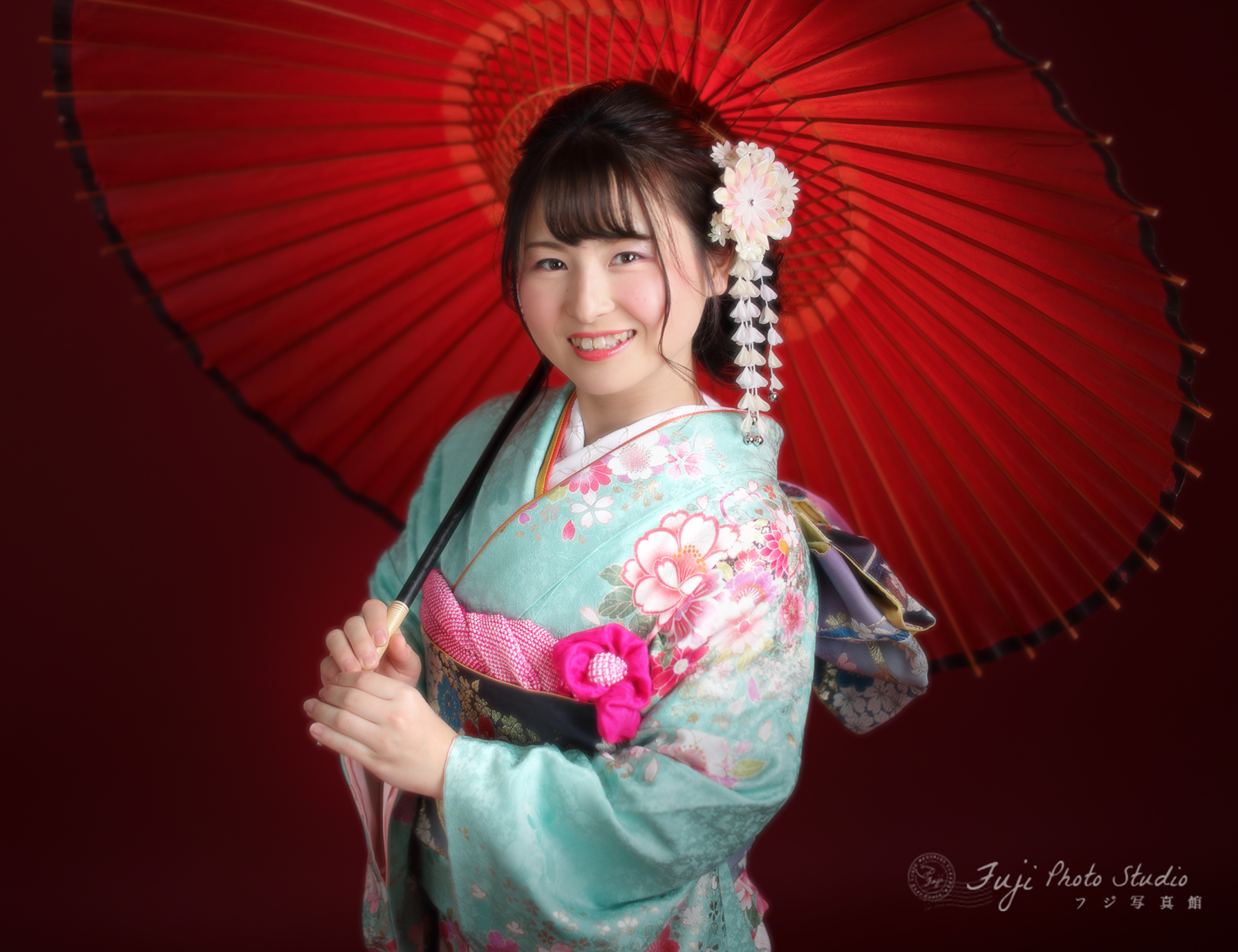 家族揃って写真を