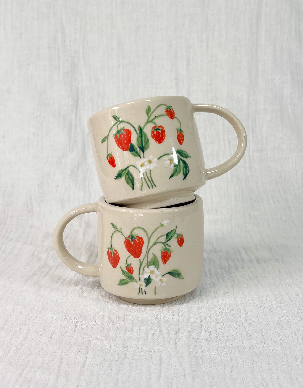 Red Strawberries Mug - 7oz