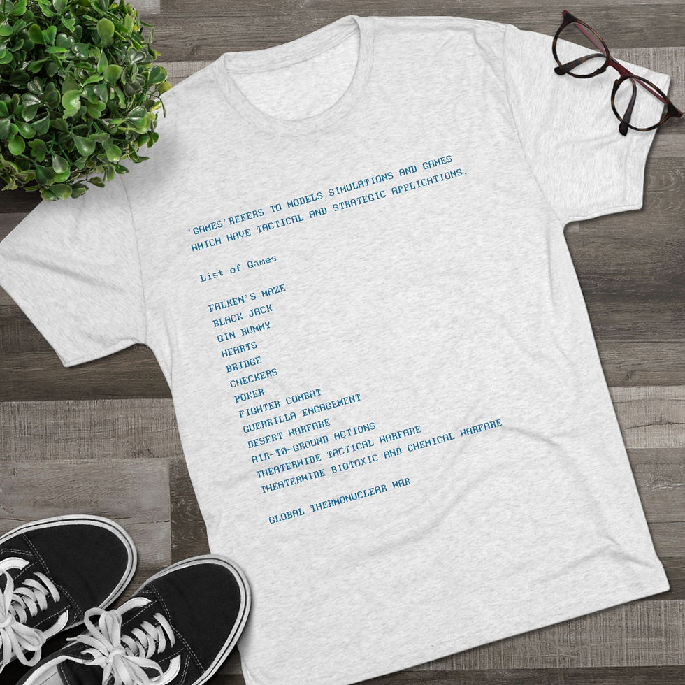 Thumbnail: WarGames Tee WOPR Vintage Unisex Crew Tee
