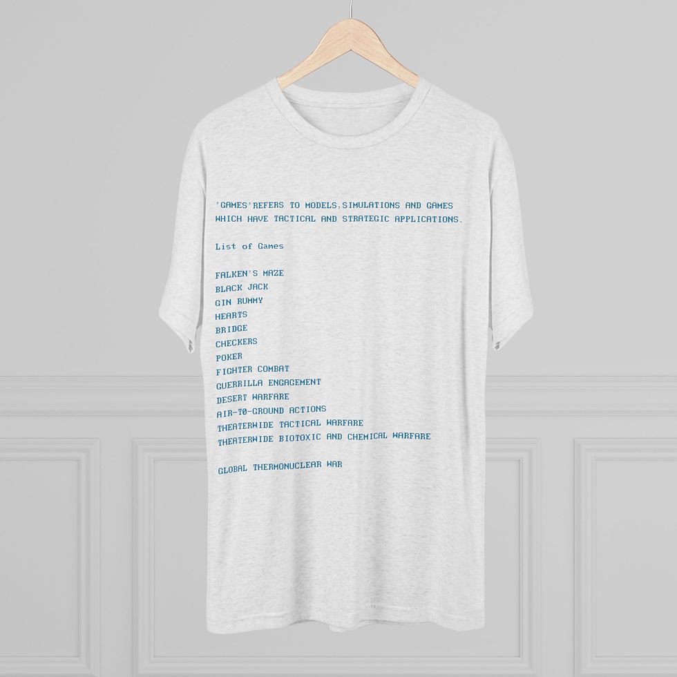 Thumbnail: WarGames Tee WOPR Vintage Unisex Crew Tee