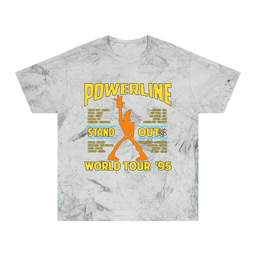 Thumbnail: Powerline World Tour '95 T-Shirt, Vintage Graphic Tee, Unisex Retro Shirt