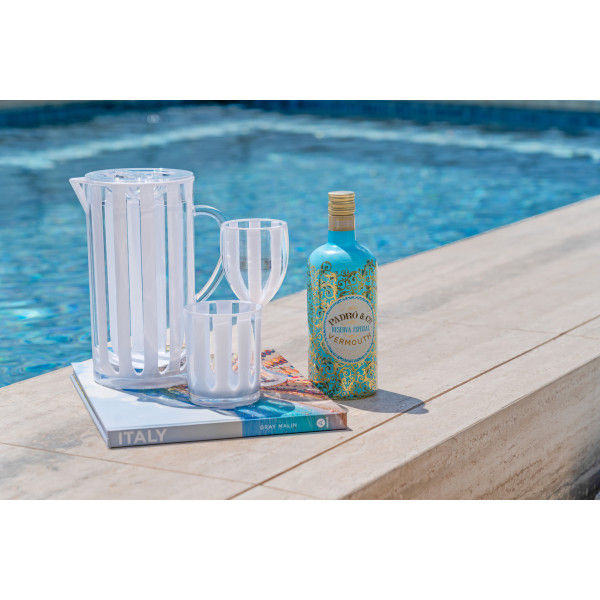 St Tropaz White Stripe Pitcher/Jug