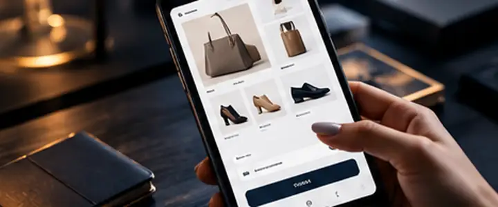 E-commerce analytics and product listings on a digital workspace
