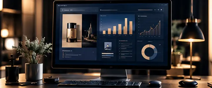 Digital campaign analytics shown on a premium workstation