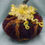 Thumbnail: Halloween wool felt pumpkin with curly yellow locks, stalk and leaf