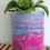 Thumbnail: Straight sided felt pot in turquoise and magenta colours