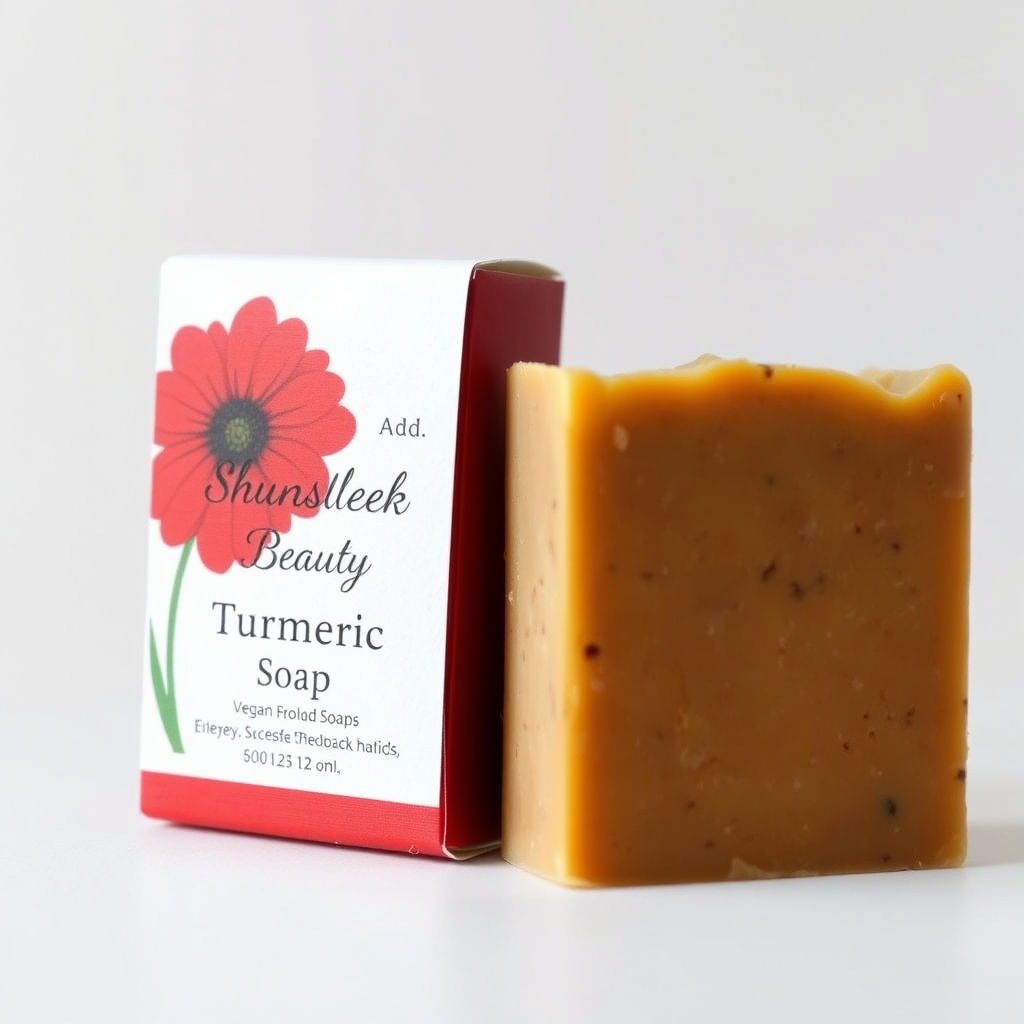 ShunsleekHandmade Turmeric Soap Vegan Organic Natura Complexion Face Body Bath