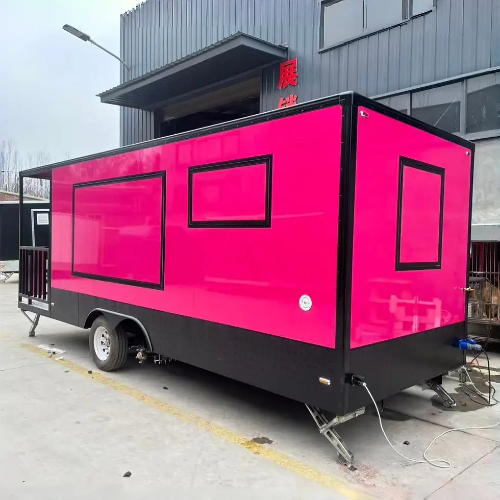 Thumbnail: Pink Mobile Food Trailer Concession Catering Truck Coffee Ice Cream Stand