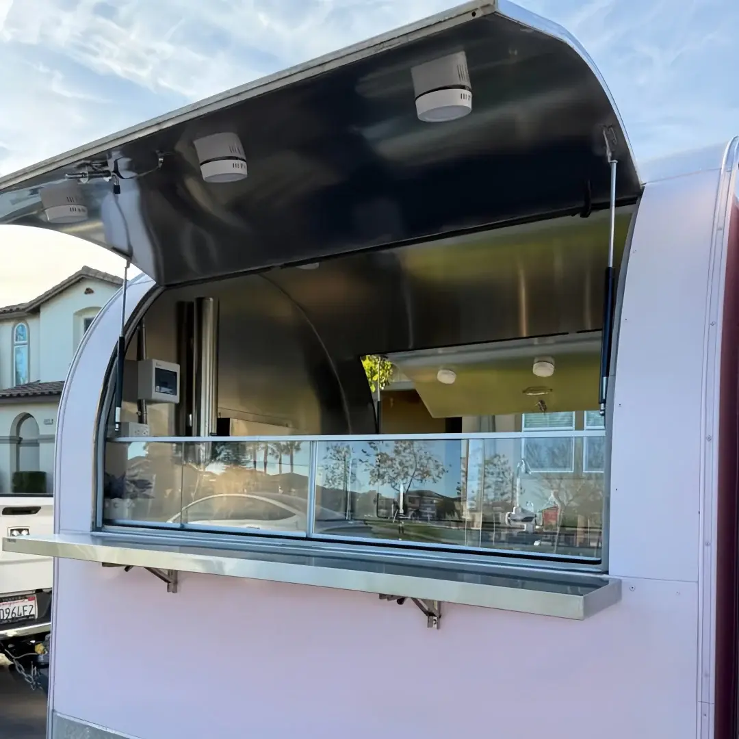 Pink Coffee Food Trailer Mobile Commercial Kitchen