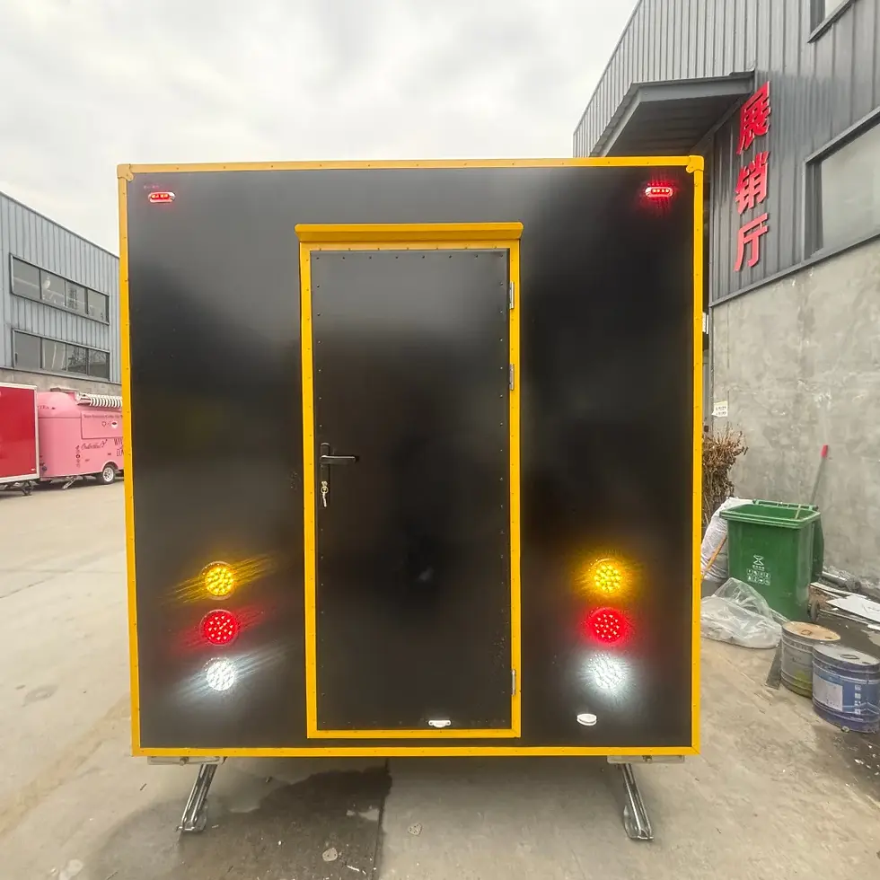 Thumbnail: Black Mobile Food Trailer Concession Catering Street Food Coffee Burger Van