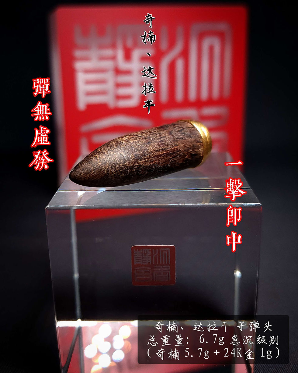Thumbnail: 🇸🇬 奇楠、达拉干 子弹头 24K金 吊坠