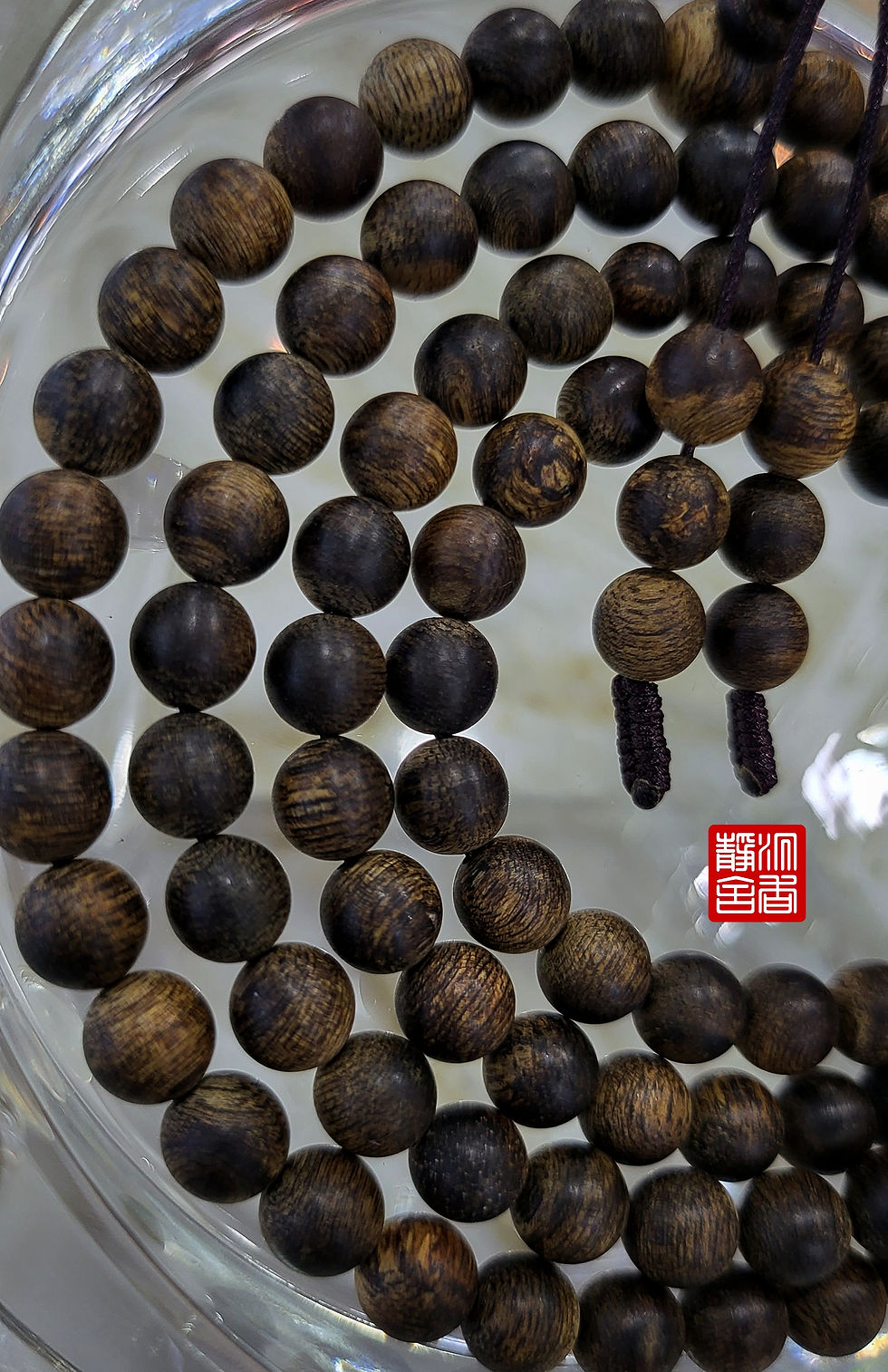 Thumbnail: 🌿沉香、玛尼瑙之光 软丝老料🍂Agarwood Malinau Necklace🌿