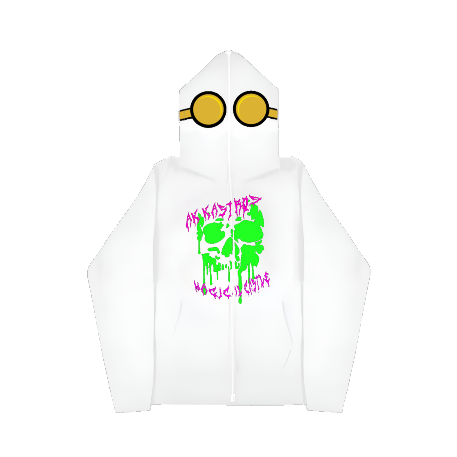 'Magic Castle' Full Zip Hoodie (White)