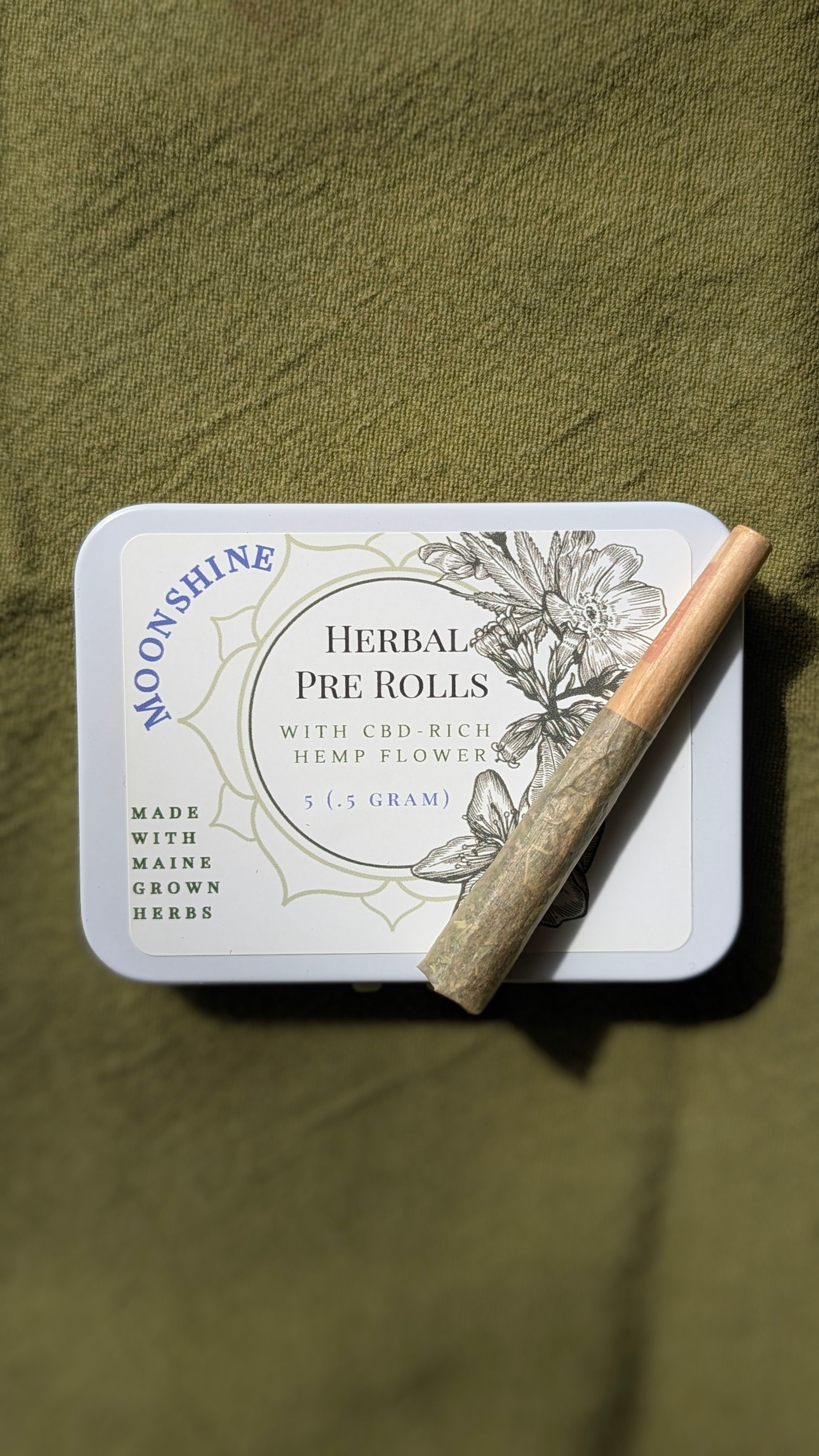 Moonshine Pre-Rolls | CBD-Rich Herbal Smoking Blend