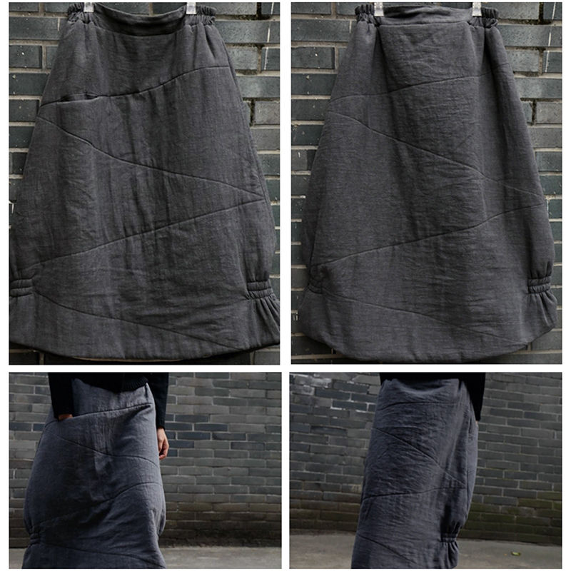 Thumbnail: Urban Simple Quilted Long Skirt