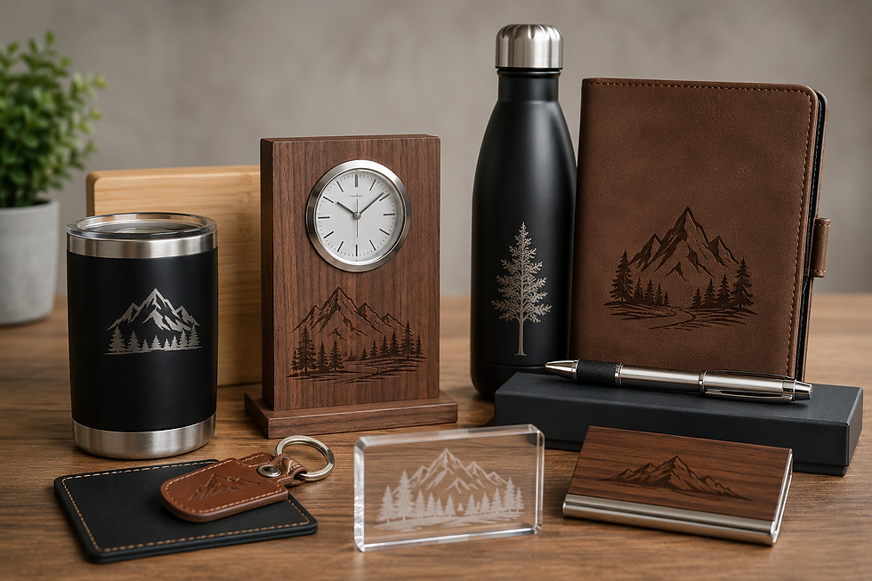 Custom engraved corporate gift set