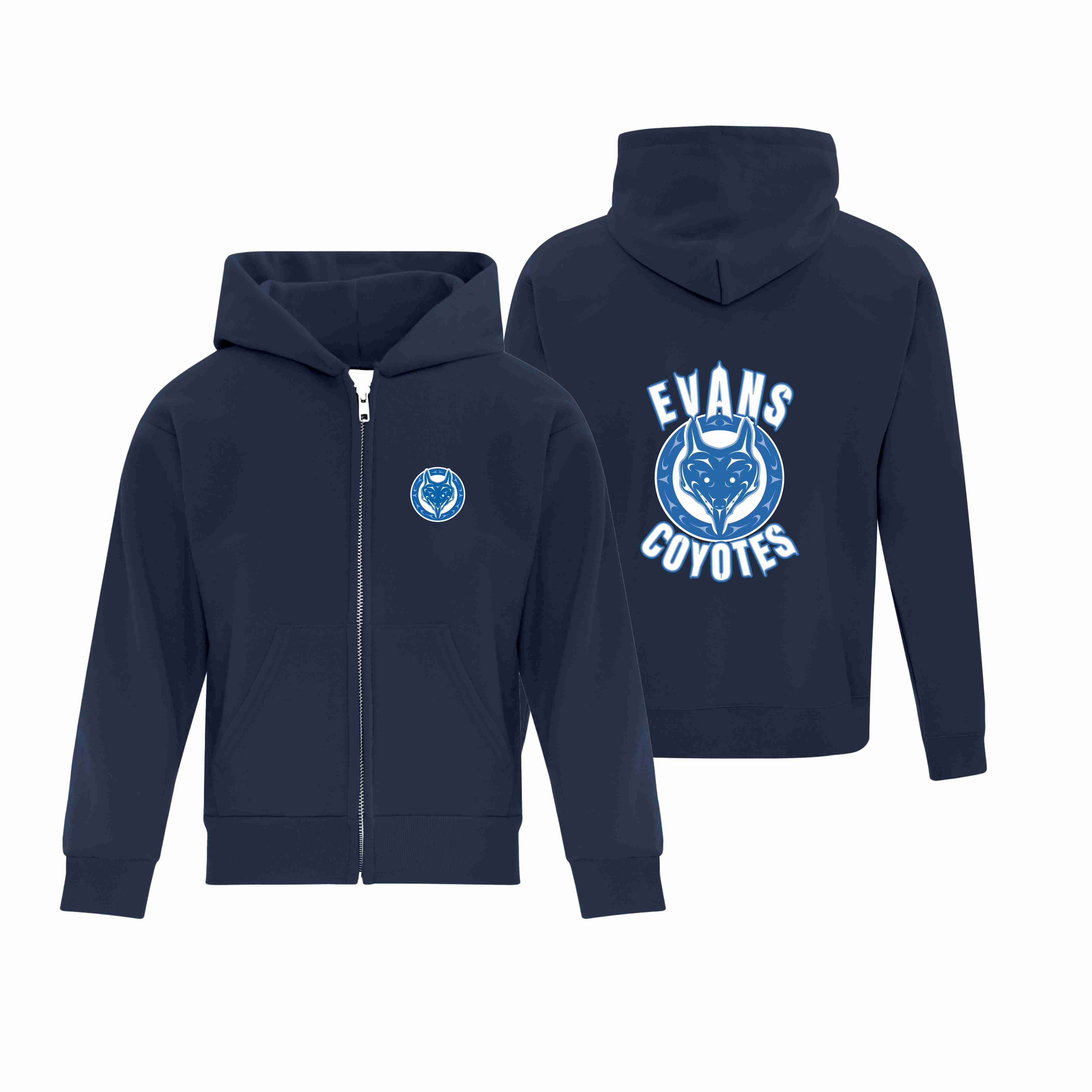 Evans Elementary School - Zip Up Hoodie - YOUTH