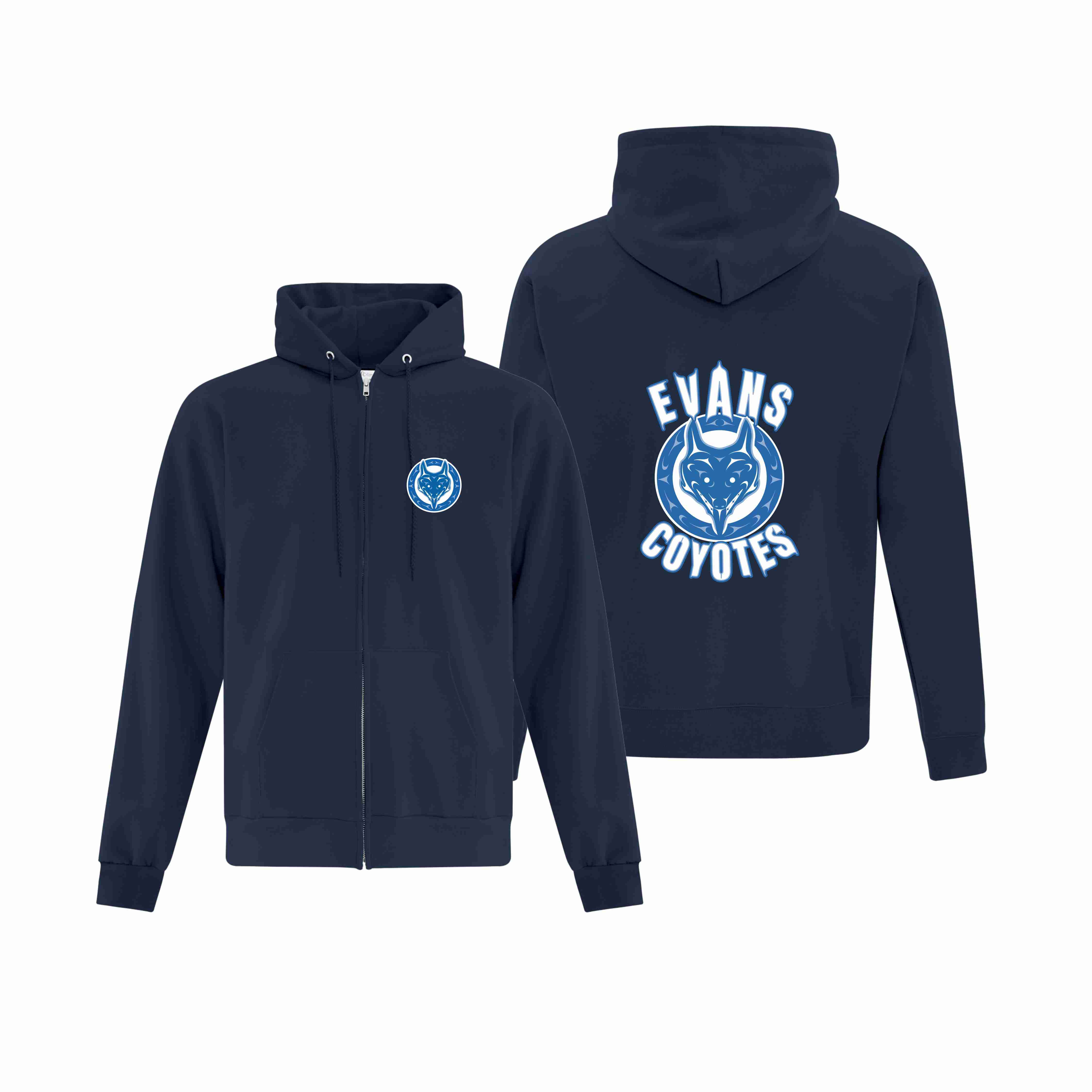 Evans Elementary School - Zip Up Hoodie - ADULT
