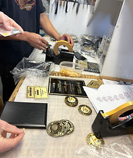 Production of custom trophies and awards at Sapphire Creative workshop