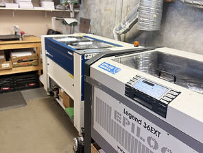 Laser engraving machine ready for custom glass awards