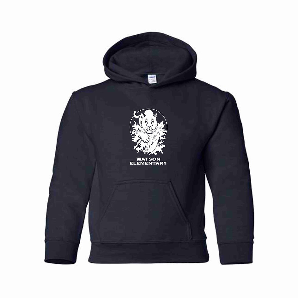 Thumbnail: Watson Elementary School - Pullover Hoodie - White Logo - YOUTH
