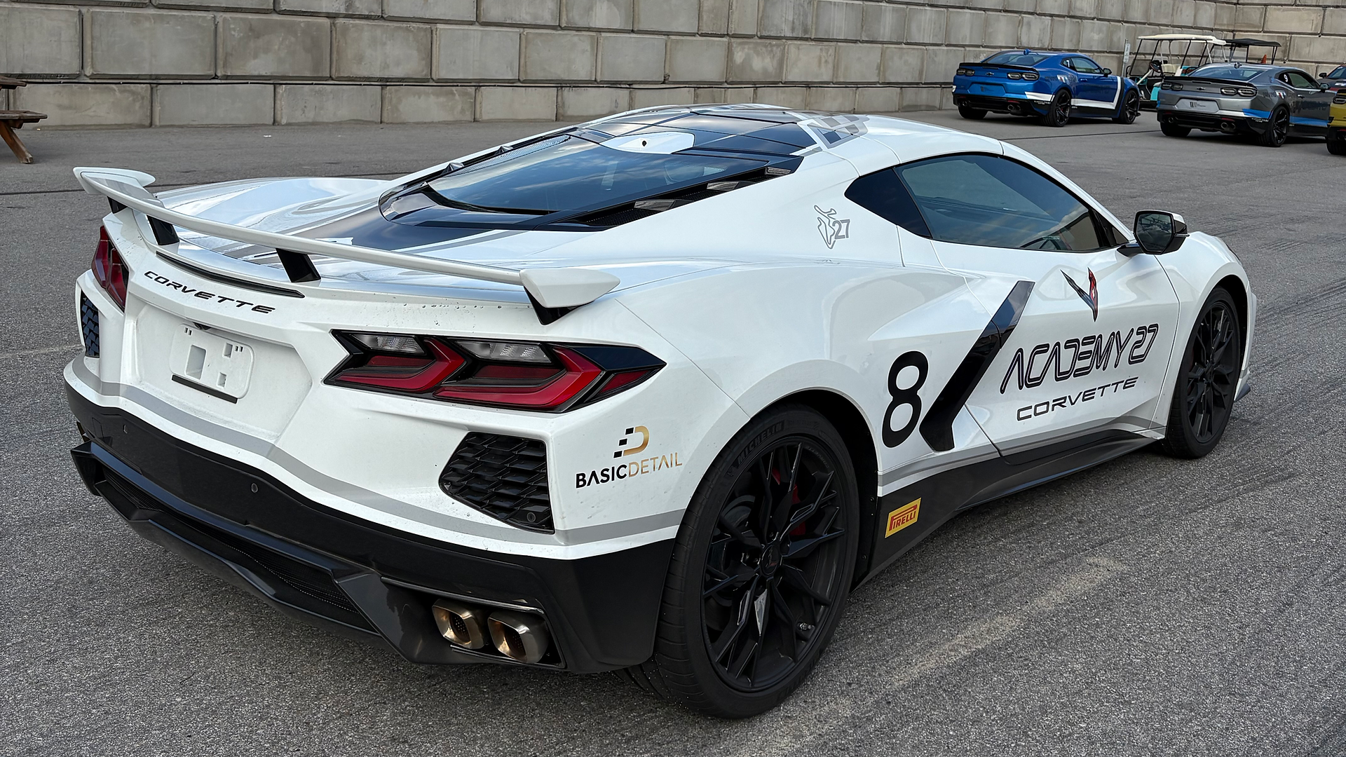 Custom vehicle wrap on a sports car highlighting bold colour and design flexibility