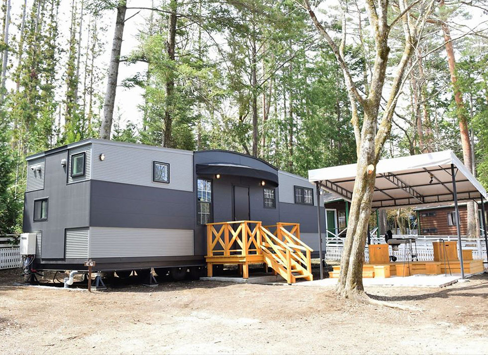 富良野近郊にトレーラーハウス展示場OPEN