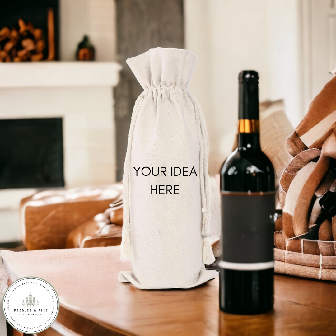 Custom Canvas Wine Bag