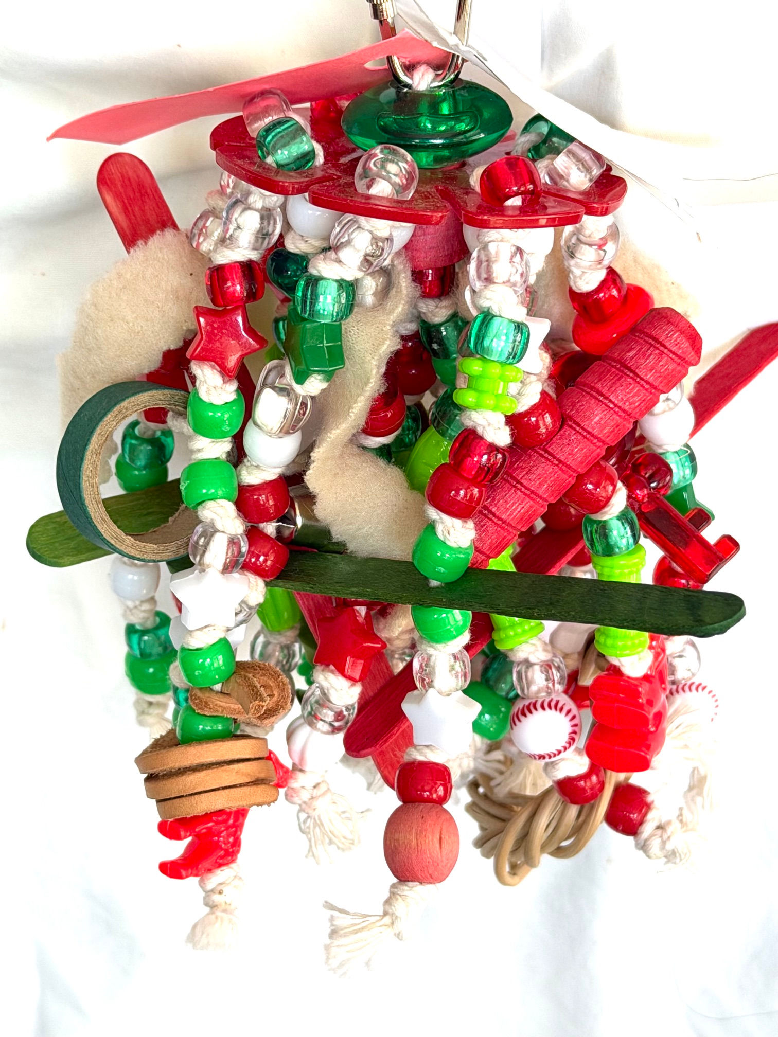 Red Spinner Bird Toy for Parakeets, Cockatiels and small birds 10-SP0089